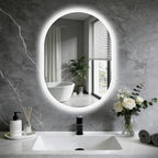 20x28 LED Bathroom Mirror with Lights Oval, Lighted Bathroom Vanity Mirror by Unknown