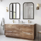 WallBeyond Wooden Framed Wall Mirror, Natural Wood Bathroom Vanity Mirror - Image 2