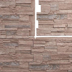 EverStone Cascade Faux Stone Panel, 48 5/8"W x 24 3/4"H x 1 1/4"D, Shasta Color - Image 9
