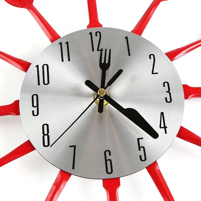 16 Inch Cutlery Kitchen Wall Clocks - Image 3
