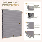 Grandekor No Drill No Tools Cordless Cellular Shades, UV Protection Privacy No - Image 9