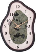 Mid Century Retro Irregular Shape Wall Clock, Silent Non-Ticking Battery by SCOAGE