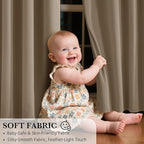 RYB HOME 100% Blackout Door Curtain - Image 4