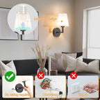 Nekhung Battery Operated Wall Sconces Set of 2, Wireless Wall Light - Image 5