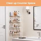 upsimples Acrylic Shelves for Bathroom Storage, Make up, Kids Bookshelf for - Image 3