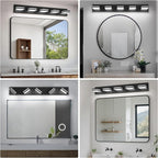 Modern LED Bathroom Lights Fixtures, Metal Black Acrylic Wall Lighting - Image 7