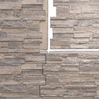EverStone Cascade Faux Stone Panel, 48 5/8"W x 24 3/4"H x 1 1/4"D, Polermo Color - Image 9