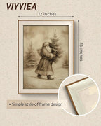 VIYYIEA Framed Wall Art for Living Room, Santa Claus Delivering a Christmas - Image 5