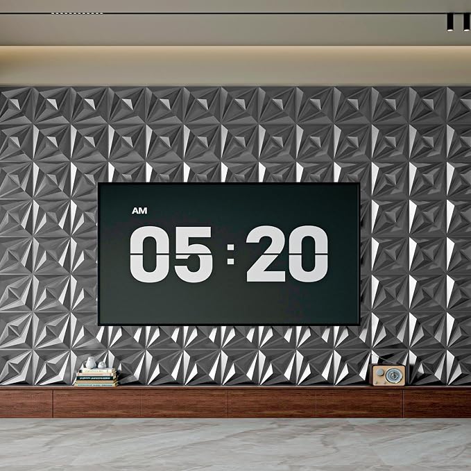 AMZDEPOT 3D Wall Panels for Interior Wall Decor, 3 Layout Options PVC Textured - Image 7