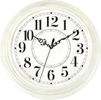 Vintage Wall Clock 13 Inch Quartz Silent Non-Ticking Analog Clock Battery by Comfytune