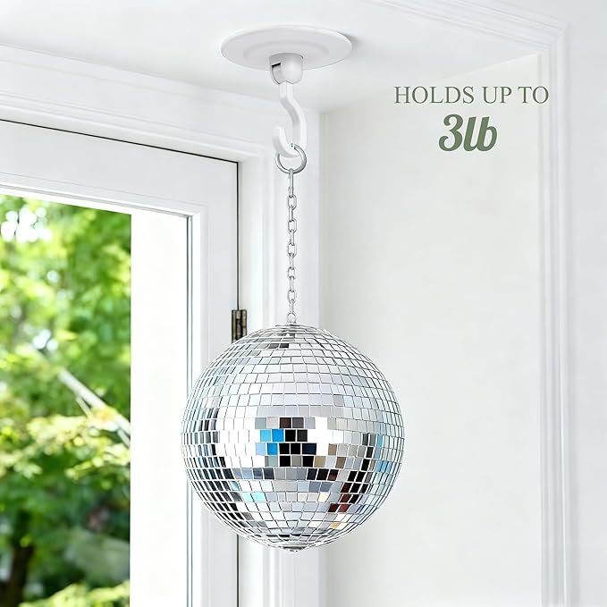 Adhesive Wall & Ceiling Decor Hooks: 4-Pack 3 lbs Heavy Duty No-Drill 360° - Image 4