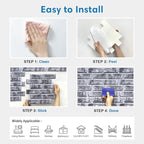 COMSTICKC 3D Faux Brick Wall Panels Peel and Stick, Small Size Thin PVC - Image 8