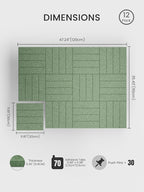 Bumusty Large Cork Board Alternative-48 x 36" Felt Bulletin Board Tiles - Image 2