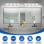 IZORRO LED Modern Bathroom Lights Fixtures, Chrome Acrylic Wall Lighting - Image 5