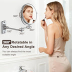 DECLUTTR 8 Inch Wall Mounted Magnifying Mirror - Image 3