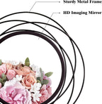 3 Set 9.5 Inch Black Circle Mirrors Wall Decor Iron Frame Wire Mirror Metal - Image 6