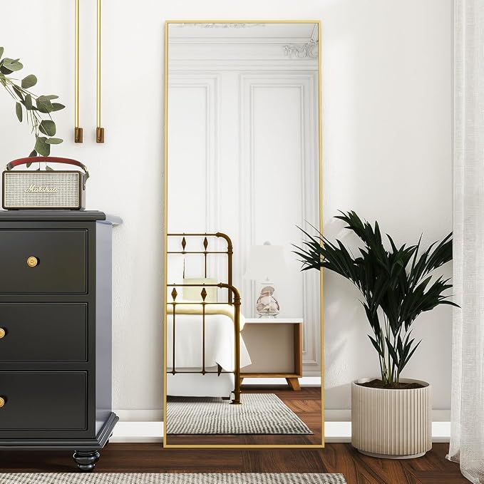 VooBang Mirror Full Length, Aluminum Alloy Frame Full Body Mirror, Standing - Image 6