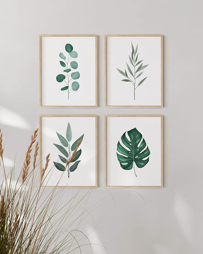 HAUS AND HUES Green Plant Art Print Set of 4-16x20 - Image 4