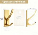 pickpiff Brushed Gold Self Adhesive Coat Hooks - Image 4