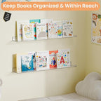 upsimples 2 Pack 35.5x5.5 Inches Acrylic Shelves - Image 4