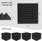 Sound Proof Foam Panels for Walls 48 Pack Acoustic Foam Panels - Image 5