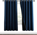 NICETOWN Moroccan Blue Full Shade Curtain Panels, Pair of Energy Smart & Noise by NICETOWN