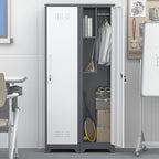 GREATMEET Slim Locking Metal Garage Storage Cabinet, Tall Steel Narrow Broom - Image 5