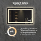 Lighted Vanity Mirror, 40x24 Inch Gradient Front and Backlight LED Vanity Mirror - Image 3