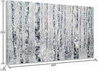 Yihui Arts - One Panel Canvas Wall Art Snowy White Forest Picture Art Print - Image 2