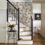 18"x236" Boho Cream/Brown Daisy Flower Peel and Stick Self Adhesive Wallpaper - Image 6