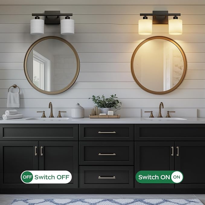 PARTPHONER Bathroom Light Fixtures, Bathroom Lighting Fixtures Over Mirror - Image 5