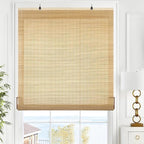 LazBlinds Cordless Bamboo Roll Up Shades by LazBlinds