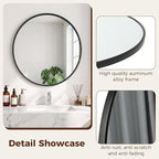 NEWBULIG 24 Inch Round Wall Mirror, Bathroom Mirror - Image 3
