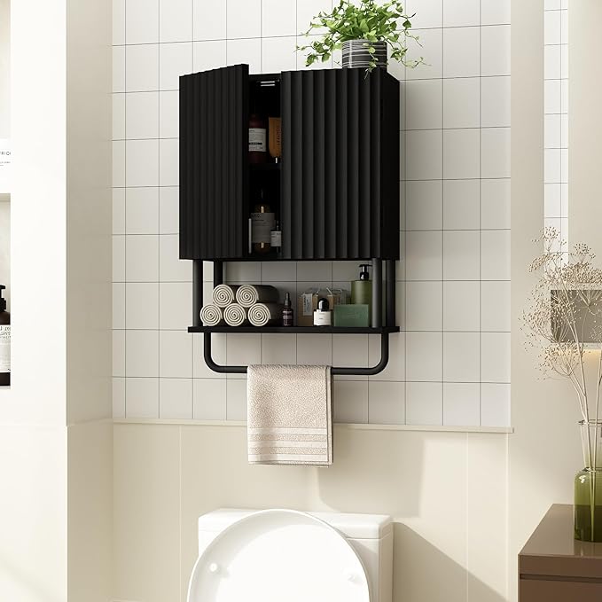 RUSTOWN Fluted Bathroom Wall Cabinet - Image 3