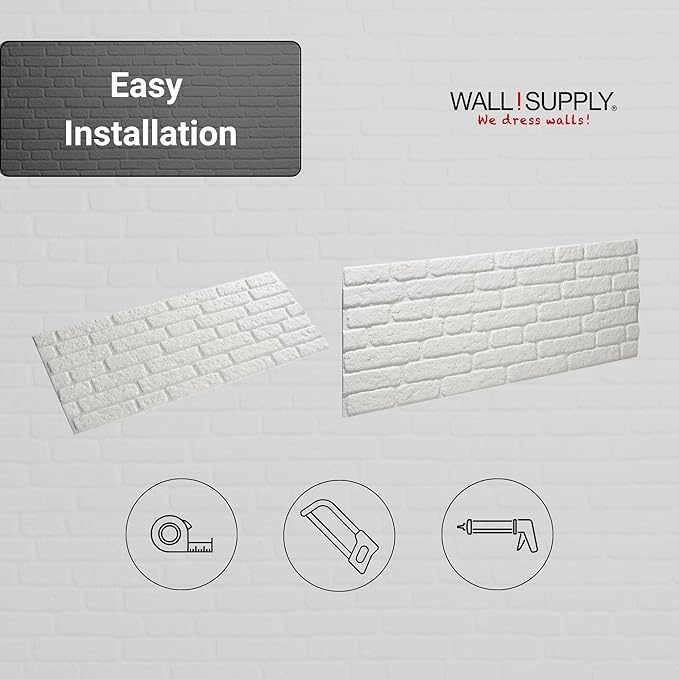 Wall!Supply 3D Wall Panels – Faux Brick, Covers 25.84 Sq Ft - Image 7