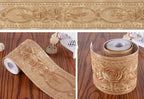 UPREDO 3D Decorative Floral Molding Waterproof Wallpaper Border Peel and Stick - Image 2