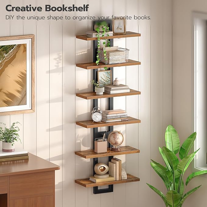HOOBRO Floating Shelves, 15 Inch Wall Shelf Set of 3, Wall Mounted Storage - Image 3