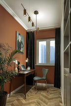 Safiyya Peel and Stick Wallpaper Dark Orange Contact Paper 118"x17.7" Solid - Image 4