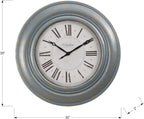 Monarch Specialties I 9028 Clocks, Large Oversized, Wall Clock, Antique Blue - Image 3