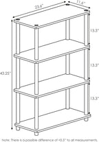 Furinno Turn-N-Tube 4-Tier Multipurpose Shelf Display Rack, Round Tubes - Image 3