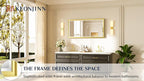 Keonjinn 48" x 24" Gold Bathroom Vanity Mirror, Brushed Gold Wall Mirrors Full - Image 7