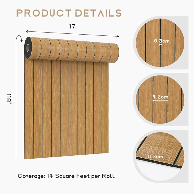 VEELIKE Honey Teak Wood Slat Wall Panels Peel and Stick 3D Wooden Panels Wall - Image 9