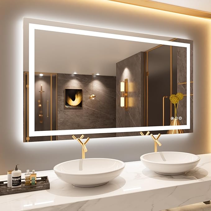 LOAAO 50"X30" LED Bathroom Mirror by LOAAO