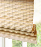 LazBlinds Cordless Bamboo Roman Shades, Privacy Window Treatment, Roll Up - Image 3