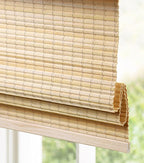LazBlinds Cordless Bamboo Roman Shades, Privacy Window Treatment, Roll Up - Image 3