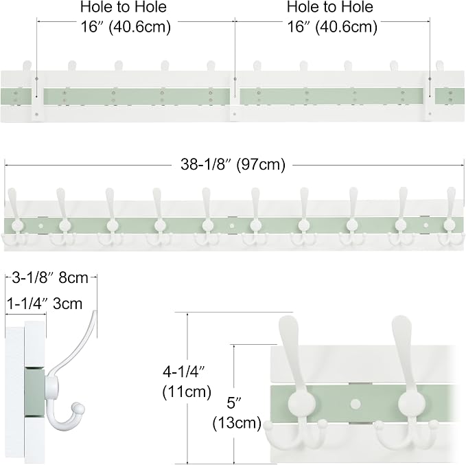 SKOLOO Coastal Wall Mounted Coat Rack - Image 3