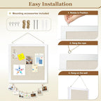 Double-Sided Cork Board with Linen, Picture Display Vision Board Kit Corkboards - Image 4