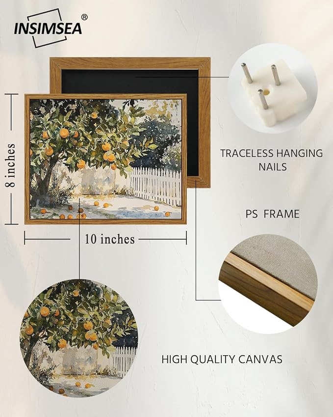 InSimSea Framed Canvas Wall Art Vintage Decor, Classic Rustic Farmhouse Wall - Image 5