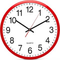 Bernhard Products Red Wall Clock, Silent Non Ticking by BernhardProducts