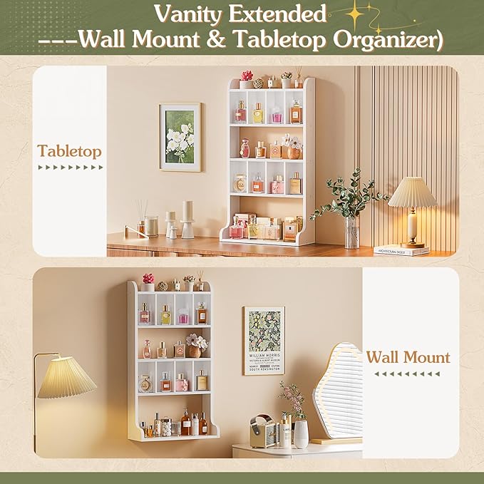 Keebofly Perfume Organizer Wall Mount & Large Cologne Display Case - Image 5